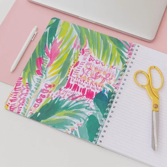 Lilly Pulitzer Flamingo Large Hardcover Spiral Notebook, 11" x 9.5" New - Picture 6 of 7